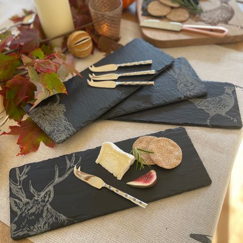Country Animals Mini Cheese Board & Knife Sets